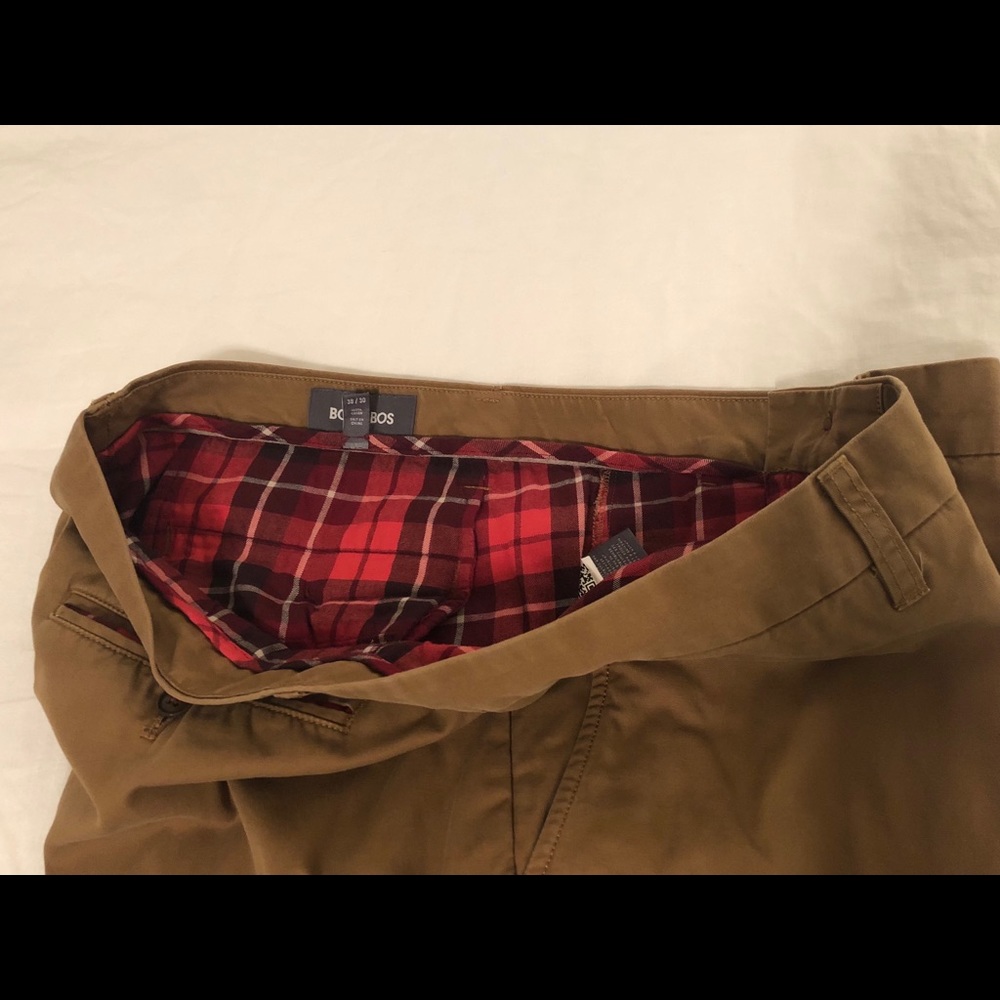 Men’s Bonobos flannel insulated chino pants - Picture 2 of 3
